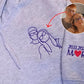 Custom Photo Sketch Couples Hoodie, Personalised Embroidered Portrait Photo Sweatshirt, Custom Text Quote Matching Longsleeve Top, Xmas Gift