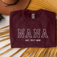 Embroidered Nana Sweatshirt, Custom Kids Name Matching Sweater, Personalised Name Crewneck Jumper, Grandma Sweatshirt, Nana Birthday Gifts