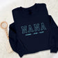 Embroidered Nana Sweatshirt, Custom Kids Name Matching Sweater, Personalised Name Crewneck Jumper, Grandma Sweatshirt, Nana Birthday Gifts