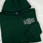 Custom Embroidered Full Zip Hoodie, Personalised Text/Logo/Design Hooded Jumper, Brand & Company Logo Zip up Hoody, Your Own Business Hoodie