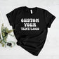 Personalised Text or Logo Printed Shirt, Custom Design Monogram T-Shirt, Your Company Logo Here Outfit, Comfy Easy Fit Business Gift for Him