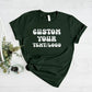 Personalised Text or Logo Printed Shirt, Custom Design Monogram T-Shirt, Your Company Logo Here Outfit, Comfy Easy Fit Business Gift for Him