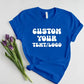 Personalised Text or Logo Printed Shirt, Custom Design Monogram T-Shirt, Your Company Logo Here Outfit, Comfy Easy Fit Business Gift for Him