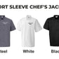 Embroidered Men's Chef Jacket, Personalised Chest Logo / Text Jacket, Custom Monogrammed Flag on Sleeve Chef Cooking Jacket, Gifts for Chef