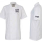 Embroidered Women's Chef Jacket, Custom Monogrammed Name on Flags Jacket, Personalised Text Logo Chef Cooking Jacket, Special Gifts For Chef
