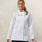 Embroidered Women's Chef Jacket, Custom Monogrammed Name on Flags Jacket, Personalised Text Logo Chef Cooking Jacket, Special Gifts For Chef