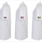Embroidered Women's Chef Jacket, Custom Monogrammed Name on Flags Jacket, Personalised Text Logo Chef Cooking Jacket, Special Gifts For Chef