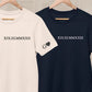 Roman Numeral Embroidered Matching T-shirts, Personalised Couple Initials Shirt, Custom Wedding Date memorial Tee, Anniversary Couple Top