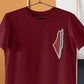 Palestine Map Watermelon Embroidery Shirt, Palestine Monogram T Shirt, Adults Sizes Unisex Tee Tops, Palestine Clothing