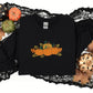 Embroidered Pumpkins Sweatshirt, Spooky Season Autumn Leaves Fall Sweater, Halloween Jumper, Thanksgiving Gift for Couple, Halloween Pumpkin