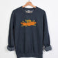 Embroidered Pumpkins Sweatshirt, Spooky Season Autumn Leaves Fall Sweater, Halloween Jumper, Thanksgiving Gift for Couple, Halloween Pumpkin