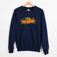 Embroidered Pumpkins Sweatshirt, Spooky Season Autumn Leaves Fall Sweater, Halloween Jumper, Thanksgiving Gift for Couple, Halloween Pumpkin