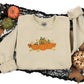Embroidered Pumpkins Sweatshirt, Spooky Season Autumn Leaves Fall Sweater, Halloween Jumper, Thanksgiving Gift for Couple, Halloween Pumpkin