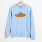 Embroidered Pumpkins Sweatshirt, Spooky Season Autumn Leaves Fall Sweater, Halloween Jumper, Thanksgiving Gift for Couple, Halloween Pumpkin
