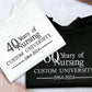 Custom Embroidered Nursing Crewneck, University Merch Nurse Appreciation Gift, Personalised Nursing Apparel, 60 College Anniversary Sweater