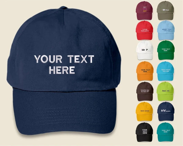 Custom Embroidered Baseball Caps, Personalised Text Unisex Trucker Hat, Print Prism Crafts Embroider Caps Collection, Comfort Colors Sun Hat
