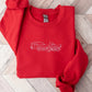 Personalised Portrait Bike Photo Sweater, Embroidered Outline Sketch Sweatshirt, Custom Motor Bike Pullover Jumper, Best Gift for Bike Lover