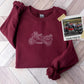 Personalised Portrait Bike Photo Sweater, Embroidered Outline Sketch Sweatshirt, Custom Motor Bike Pullover Jumper, Best Gift for Bike Lover
