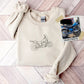 Personalised Portrait Bike Photo Sweater, Embroidered Outline Sketch Sweatshirt, Custom Motor Bike Pullover Jumper, Best Gift for Bike Lover