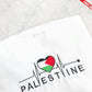 Palestine Embroidered Flag Sweatshirt, Palestine Heart Crewneck Sweater, Palestinian Heartbeat Jumper, Gaza Palestine Comfy Colors Outfits