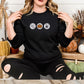 Vintage Halloween Cookies Sweater, Funny Fall Embroidered Sweatshirt, Pumpkin and Boo Ghost Crewneck Jumper, Spooky Halloween Outfit Gifts
