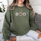 Vintage Halloween Cookies Sweater, Funny Fall Embroidered Sweatshirt, Pumpkin and Boo Ghost Crewneck Jumper, Spooky Halloween Outfit Gifts