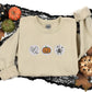 Vintage Halloween Cookies Sweater, Funny Fall Embroidered Sweatshirt, Pumpkin and Boo Ghost Crewneck Jumper, Spooky Halloween Outfit Gifts