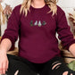 Spooky Cats Embroidered Sweatshirt, Halloween Ghost Black Cats Sweater, Vintage Fall Pumpkin Jumper, Cat Lovers Adults Halloween Outfit Gift