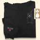 Custom Hamster Photo Portrait Hoodie, Embroidered Horse Outline Sketch Hoodie, Cute Pet Mom Hooded Sweater, Unique Hamster Lovers Gifts