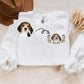 Personalised Dog Photo Sweater, Embroidered Portrait Drawing from Portrait Sweatshirt, Custom Dog Name Jumpers, Special Gifts for Dog Lovers