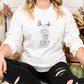 Floral Skeleton Hand Embroidered Sweater, Halloween Skeleton Hand & Butterfly Crewneck Sweatshirt, Spooky Season Halloween Jumper, Fall Tops