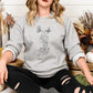 Floral Skeleton Hand Embroidered Sweater, Halloween Skeleton Hand & Butterfly Crewneck Sweatshirt, Spooky Season Halloween Jumper, Fall Tops