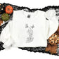Floral Skeleton Hand Embroidered Sweater, Halloween Skeleton Hand & Butterfly Crewneck Sweatshirt, Spooky Season Halloween Jumper, Fall Tops