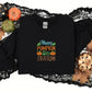 Happy Pumpkin Spice Season Sweatshirt, Embroidered Fall Quotes Spooky Season Retro Jumper, Fall Clothing, Halloween Outfit, Autumn Fall Gift