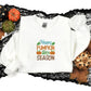 Happy Pumpkin Spice Season Sweatshirt, Embroidered Fall Quotes Spooky Season Retro Jumper, Fall Clothing, Halloween Outfit, Autumn Fall Gift