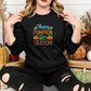 Happy Pumpkin Spice Season Sweatshirt, Embroidered Fall Quotes Spooky Season Retro Jumper, Fall Clothing, Halloween Outfit, Autumn Fall Gift