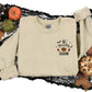 Spooky Season Embroidered Sweater, Vintage Halloween Pumpkin Gothic Monogram Sweatshirt, Trendy Autumn Fall Jumper, Halloween Night Gifts
