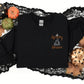 Embroidered Spooky Season Sweater, Halloween Ghost Monogram Sweatshirt, Autumn Fall Spooky Crewneck Jumper, Halloween Night Matching Outfits