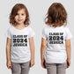 Class of 2024 Printed T-Shirt, Personalised Name Kids Shirts, First Day of School Crewneck Tees, Back to School Tops, School Starters Gift