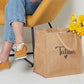 Personalised Bridesmaid Tote Bags, Custom Embroidered Name Totes, Minimalist Canvas Cotton Bags, Gifts for Bride, Hen Party Matching Boxes