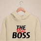 The Boss & Real Boss Couple Hoodie, Matching Hooded Sweatshirt, Funny Minimalistic Office Jumper, Cute Couple Anniversary Outfit, BF GF Gift