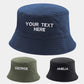 Custom Embroidered Reversible Hats, Personalised Text Monogrammed Logo Sun Bucket Hat, 100 Cotton Unisex Cap, Vintage Custom Slogan Gift Cap