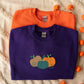 Embroidered Pumpkin Sweatshirt, Halloween Fall Jumper, Thanksgiving Cute Pumpkin Sweaters, Jack-o-lantern Unisex Vintage Halloween Gifts