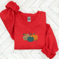 Embroidered Pumpkin Sweatshirt, Halloween Fall Jumper, Thanksgiving Cute Pumpkin Sweaters, Jack-o-lantern Unisex Vintage Halloween Gifts