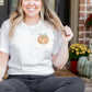 Vintage Halloween Pumpkin T-Shirt, Cute Embroidered Pumpkin Tee, Jack-o-Lanterns Fall T-shirt - Perfect for Spooky Season, Thanksgiving Gift