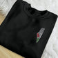 Palestine Arabic Map Tatreez Sweater, Embroidered Palestine Sweatshirt, Palestine Crewneck Jumper, Palestine Muslims Clothing