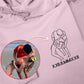 Embroidered Roman Numeral Hoodie, Personalised Sketch Photo Hoody, Valentine Couple Matching Anniversary Date Jumpers, Birthday Gift for her