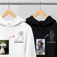 Embroidered Roman Numeral Hoodie, Personalised Sketch Photo Hoody, Valentine Couple Matching Anniversary Date Jumpers, Birthday Gift for her