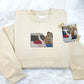 Car Portrait from Photo Sweatshirt, Custom Embroidered Drawing Sketch Jumper, Couple Matching Crewneck Sweater, Personalised Gift for Him