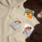 Custom Friends Photo Portrait Hoodie, Graduation Embroidered Sketch & Date Hoodie, Cute Friends Matching Jumper, Personalised Graduate Gift
